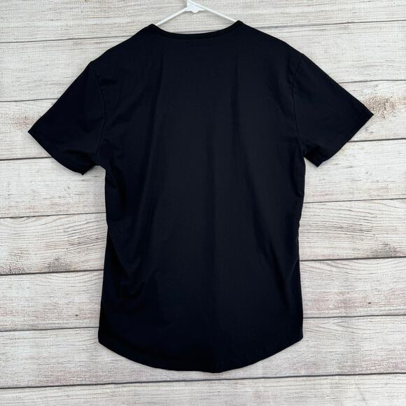 Cuts Curve Hem PYCA Pro T-Shirt Mens XL Black Stretch Short Sleeve - Picture 2 of 9